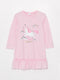 Crew Neck Printed Girls' Nightgown
